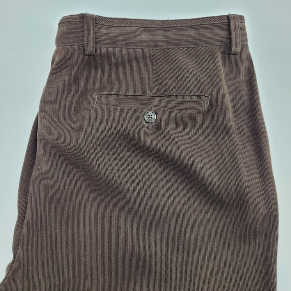 Tommy Bahama Mens 38 Preppy Resort Silk Wool Blend Brown Pleated Dress Pants